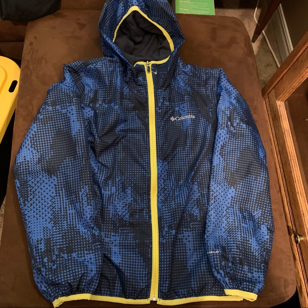 Columbia Vivid Blue Energy Dot Pixel Grabber Jacket